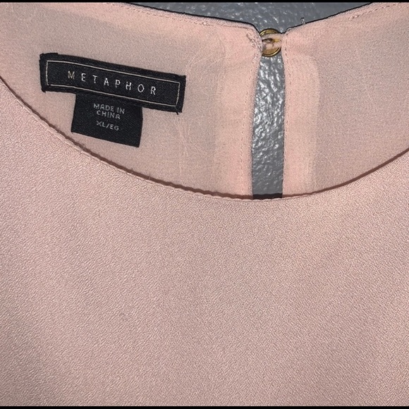 Metaphor Chiffon Blush Pink Layered Blouse XL - Picture 3 of 7